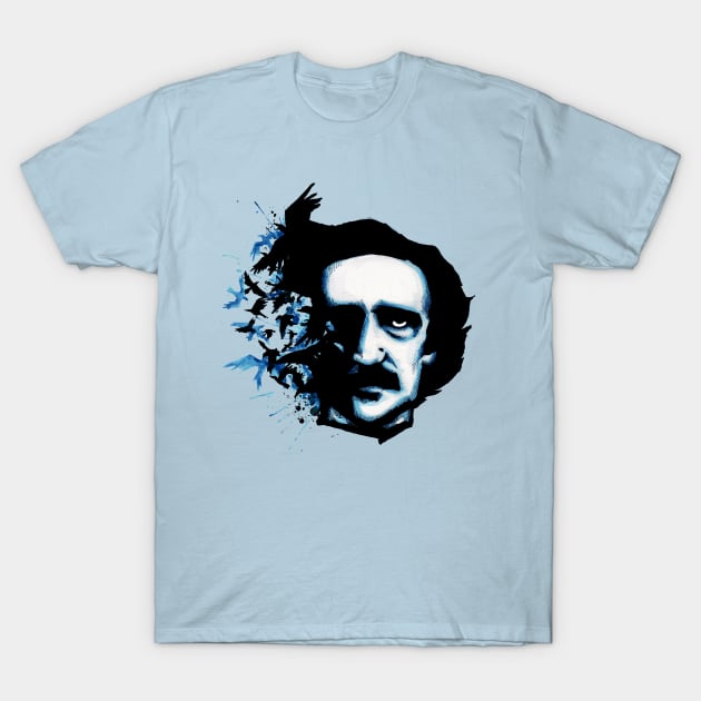 Edgar Allan Poe Crows T-Shirt by LVBart